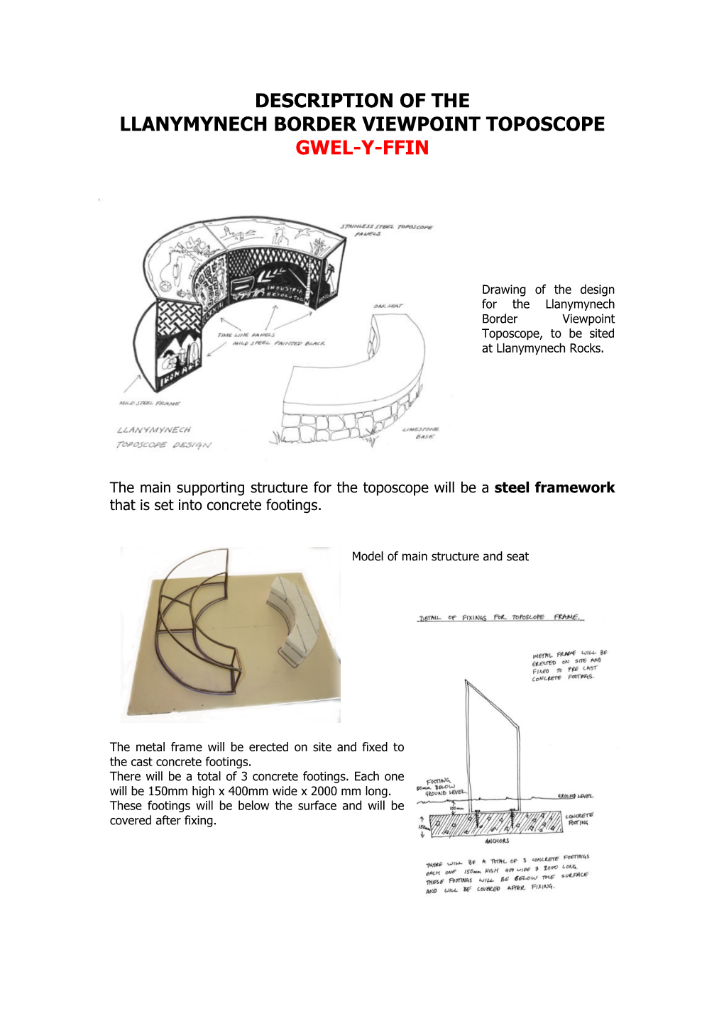 Description of the Llanymynech Border Viewpoint Toposcope Gwel-Y-Ffin