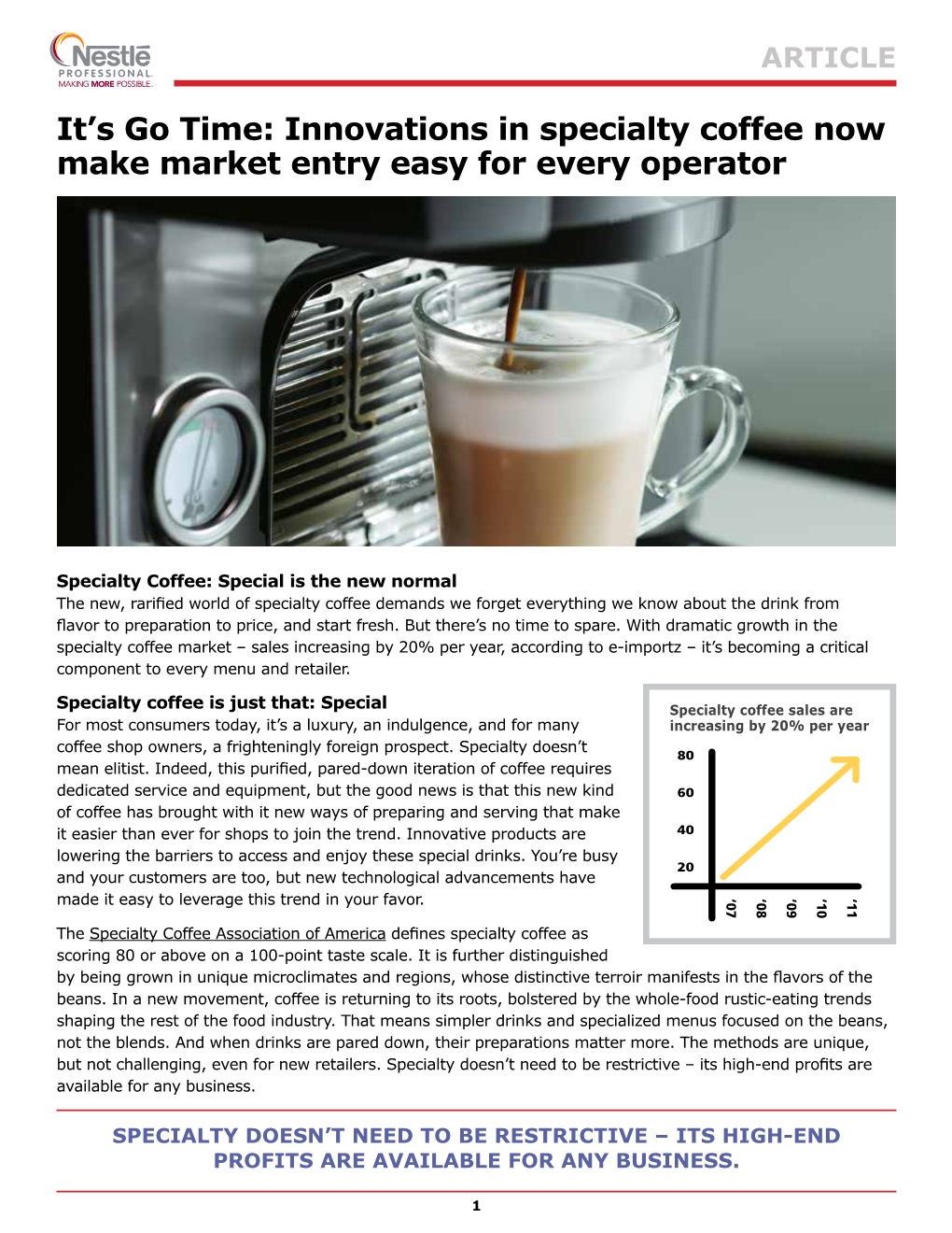 It's Go Time: Innovations in Specialty Coffee Now Make Market Entry Easy