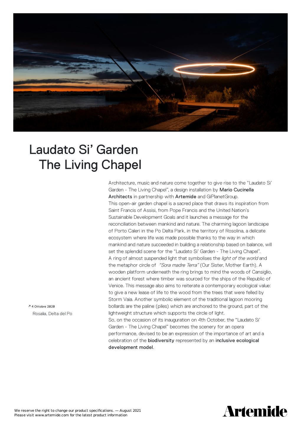 Laudato Si' Garden the Living Chapel