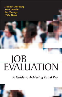 A Guide to Achieving Equal Pay Job Evaluation S&R TP 9/12/05 10:51 Am Page 1