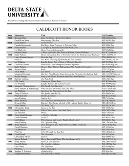 Caldecott Honor Books