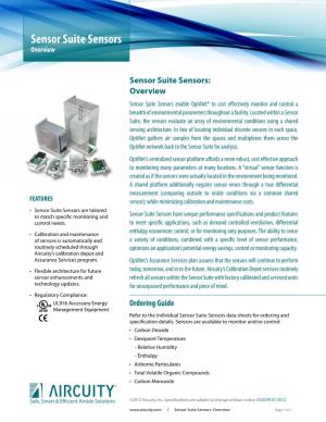 Sensor Suite Sensors Overview