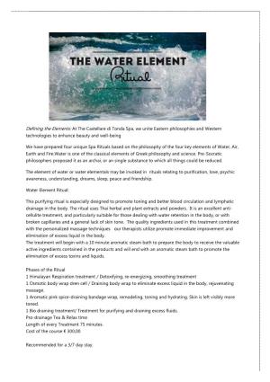 Water Element Ritual