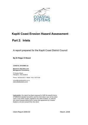 Kapiti Coast Erosion Hazard Assessment Part 2