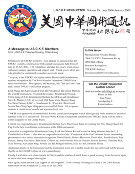 USCKF Spring Newsletter