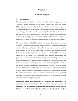 3 Chapter 3 Citation Analysis