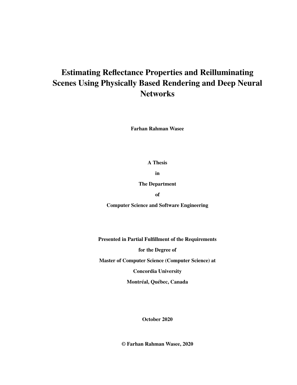 Estimating Reflectance Properties and Reilluminating Scenes Using