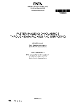 Faster Image I/O on Quadrics Through Data Packing and Unpacking