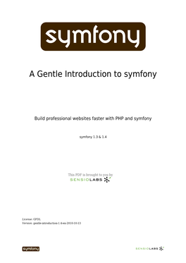 A Gentle Introduction to Symfony