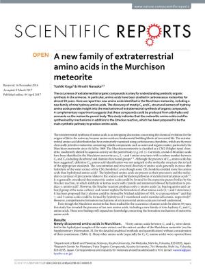 A New Family of Extraterrestrial Amino Acids in the Murchison Meteorite