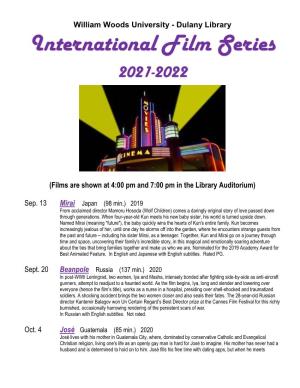 International Film Series 2021-2022