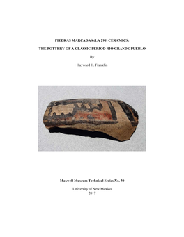 Piedras Marcadas (La 290) Ceramics: the Pottery of A