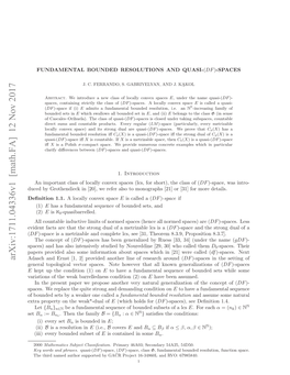 Fundamental Bounded Resolutions and Quasi-$(DF) $-Spaces