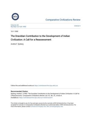 The Dravidian Contribution to the Development of Indian Civilization: a Call for a Reassessment