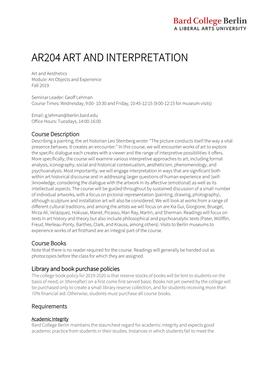 Ar204 Art and Interpretation
