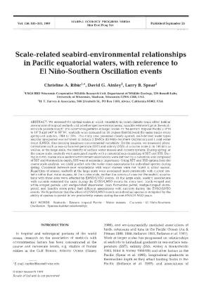 Scale-Related Seabird-Environmental Relationships in Pacific Equatorial Waters, with Reference to El Nino-Southern Oscillation Events