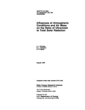 Influences of Atomospheric Conditions and Air Mass on the Ratio Of