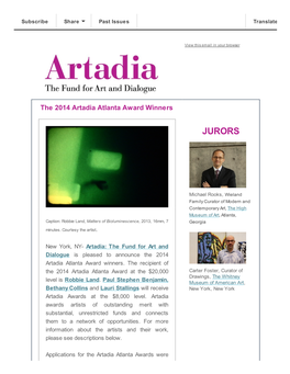 2014 Atlanta Artadia Awardees