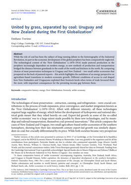 United by Grass, Separated by Coal: Uruguay and New Zealand During the First Globalization†