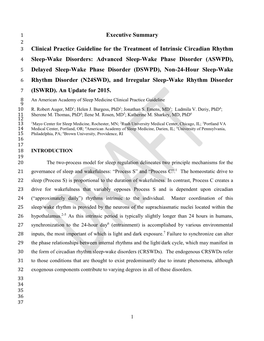 Executive Summary Clinical Practice Guideline for The