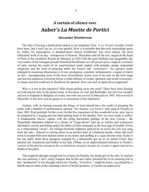 Auber's La Muette De Portici