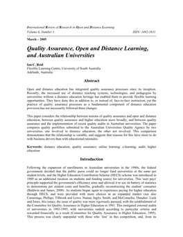 International Review of Research in Open and Distance Learning Volume 6, Number 1