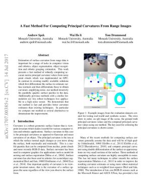 A Fast Method for Computing Principal Curvatures from Range Images