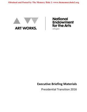 Executive Briefing Materials Presidential Transition 2016