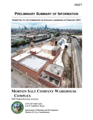 Morton Salt Company Warehouse Complex 1357 North Elston Avenue