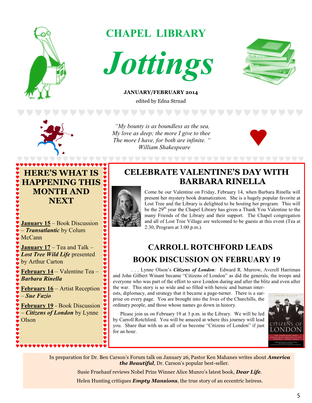 2014 January-February Jottings