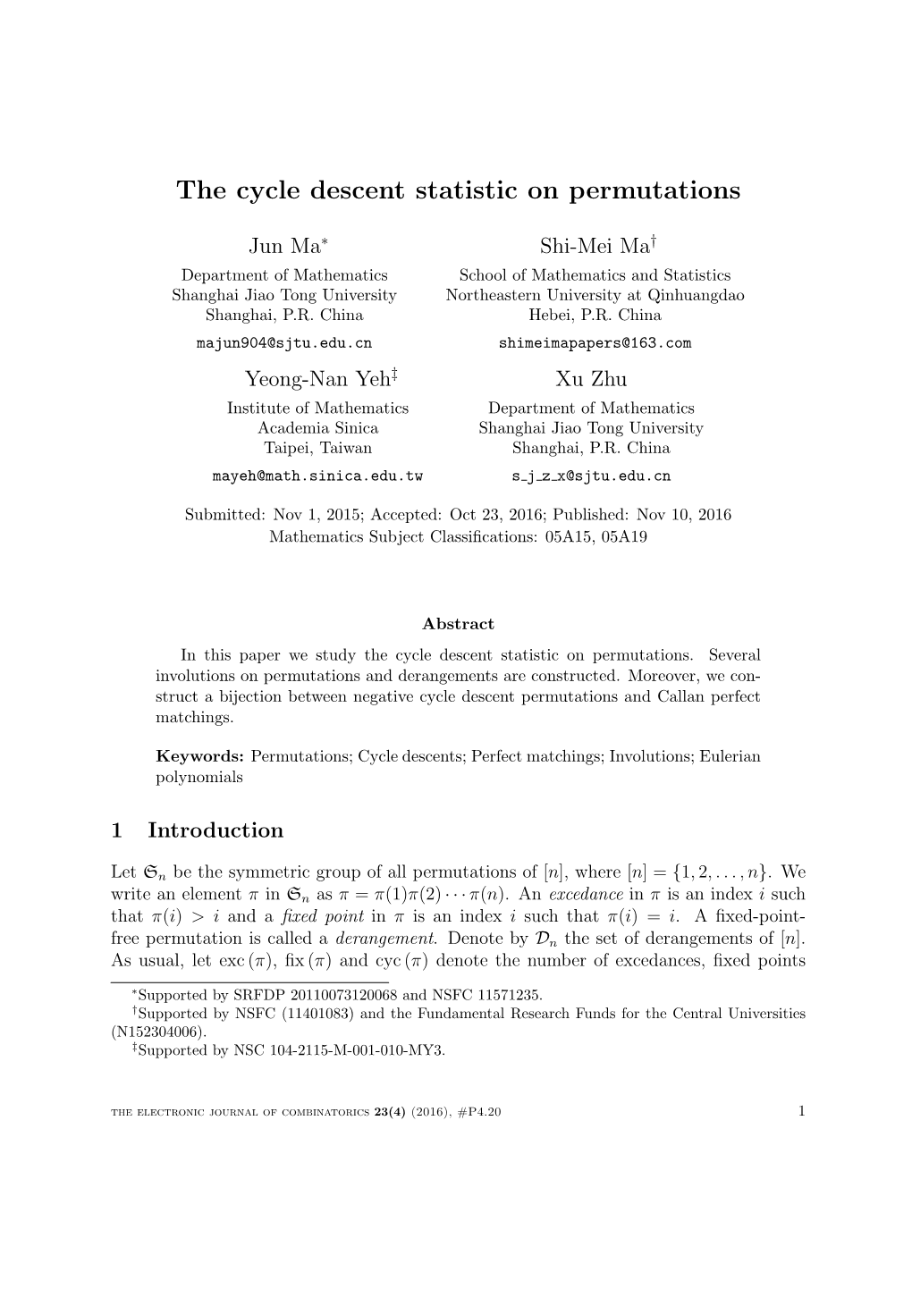 The Cycle Descent Statistic on Permutations