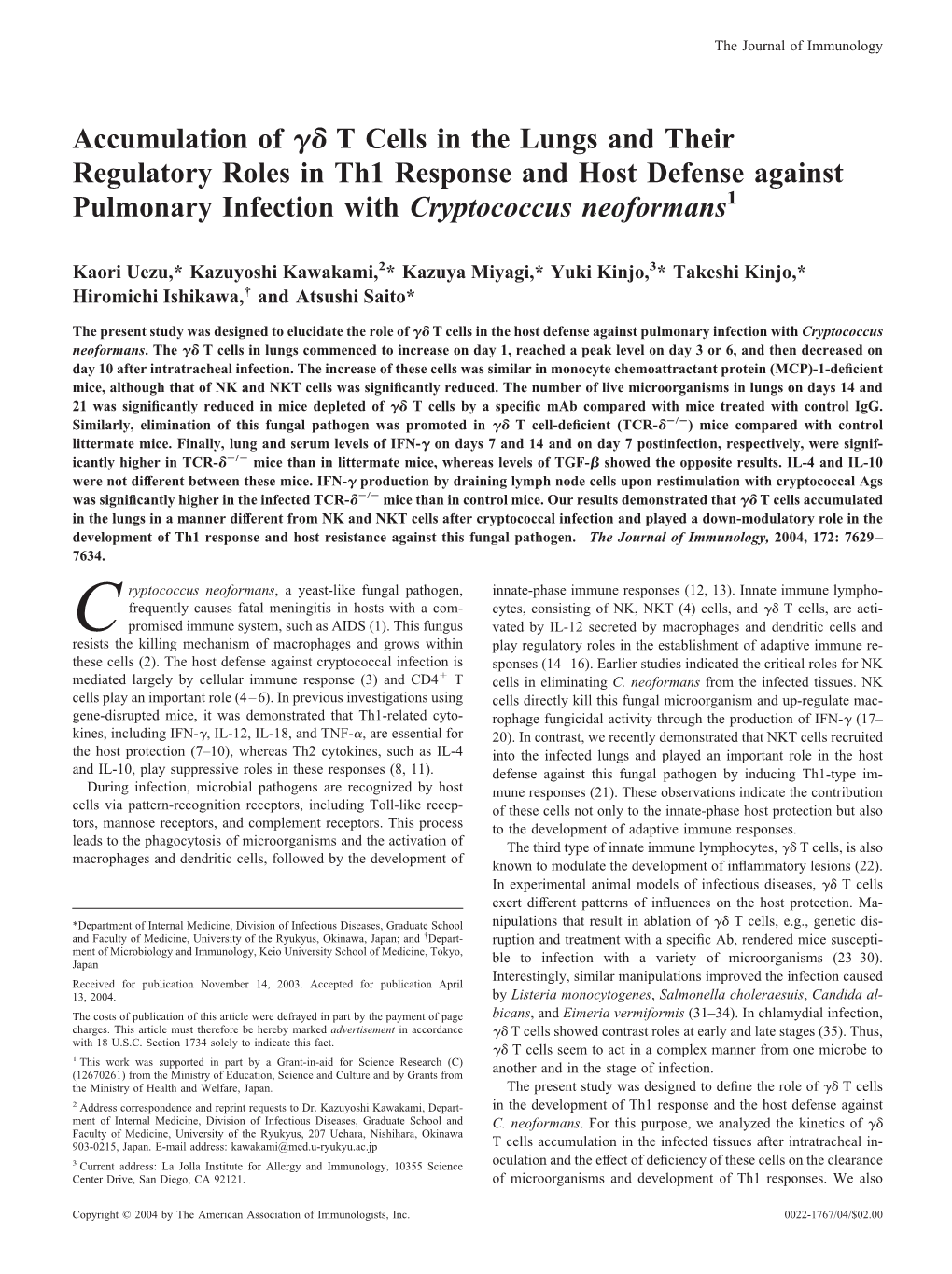 Cryptococcus Neoformans1