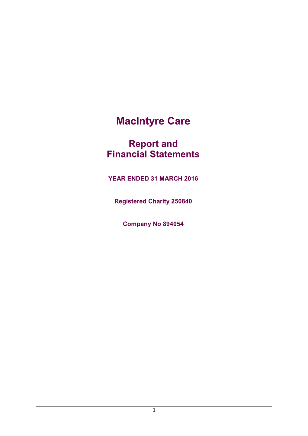 Macintyre Care