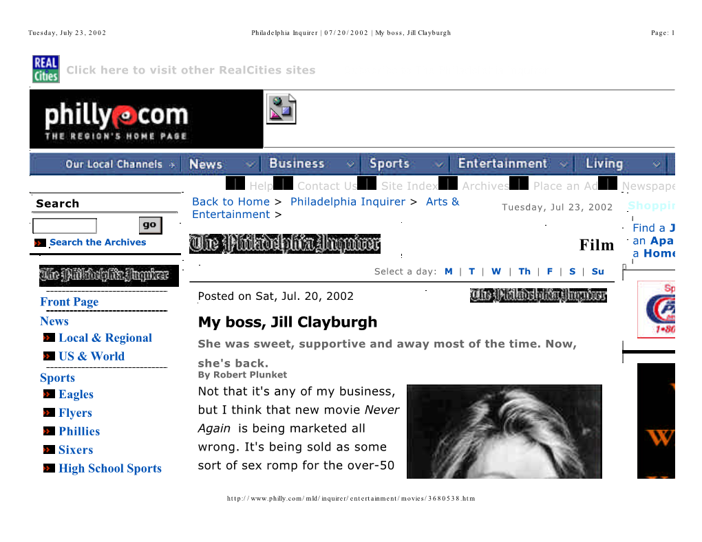 My Boss, Jill Clayburgh Page: 1