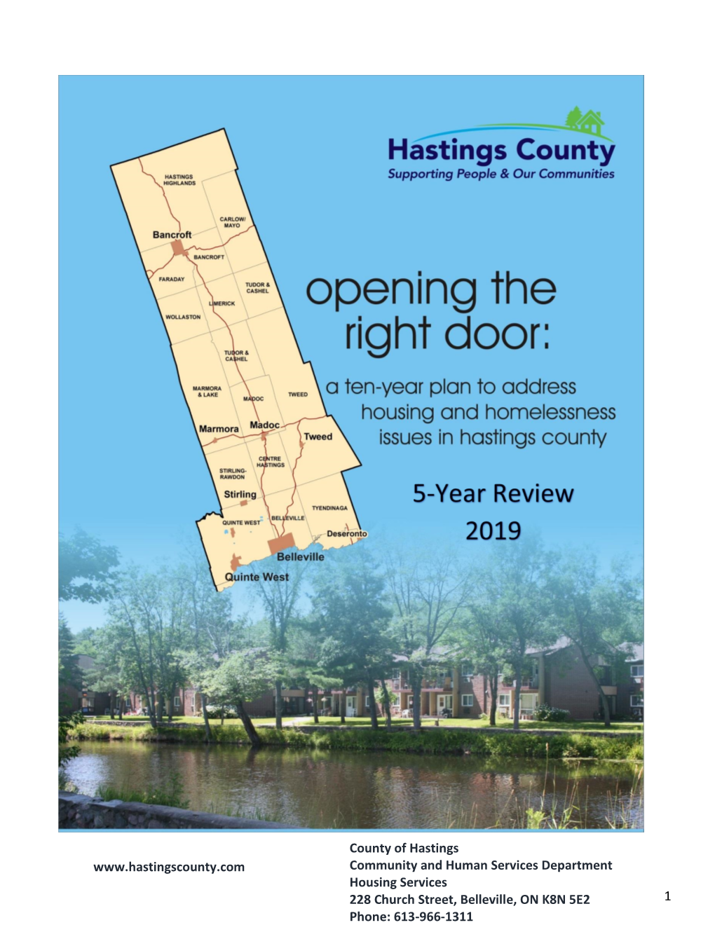 1 County of Hastings Community and Human Services Department