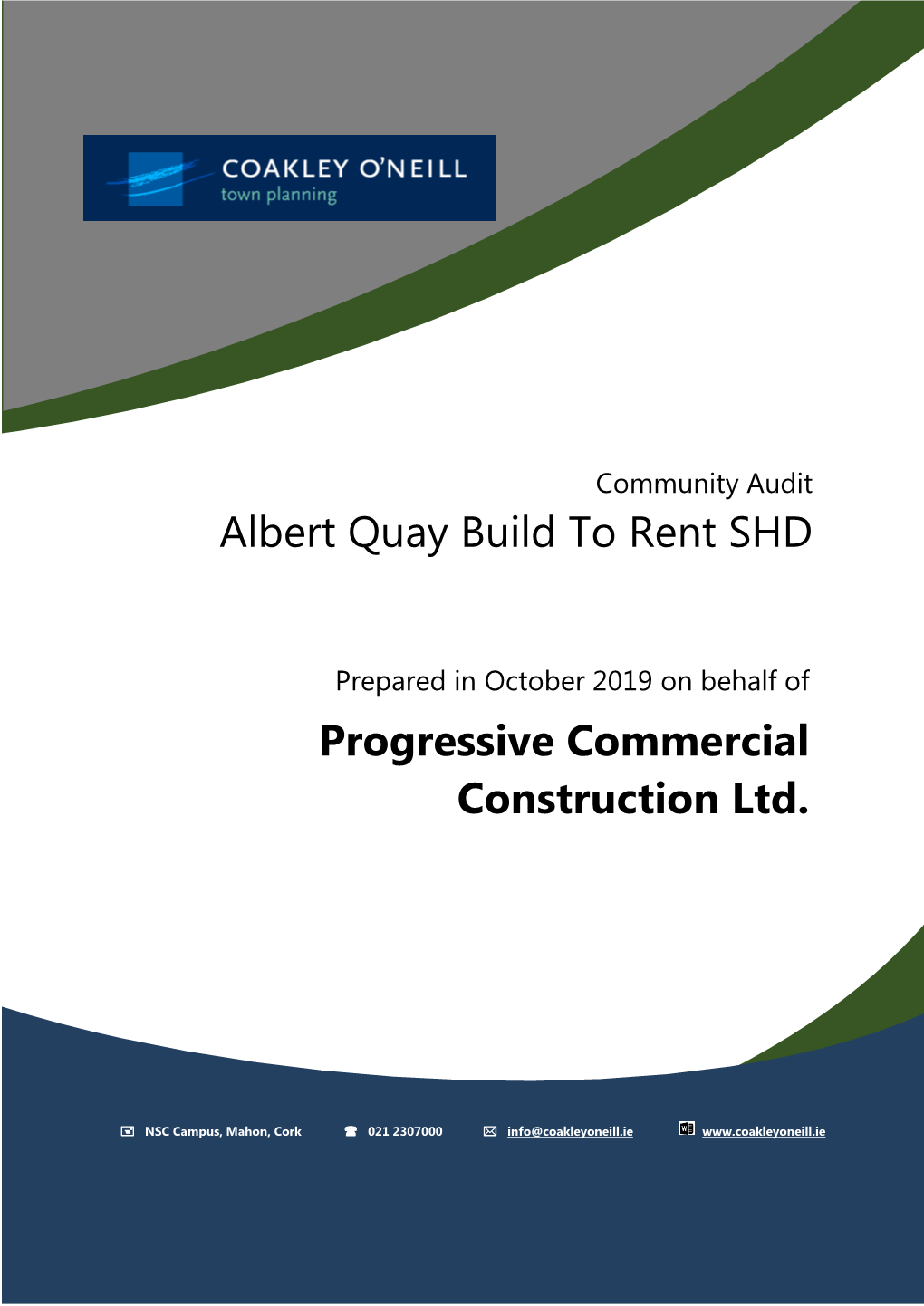 Albert Quay Build to Rent SHD Progressive Commercial