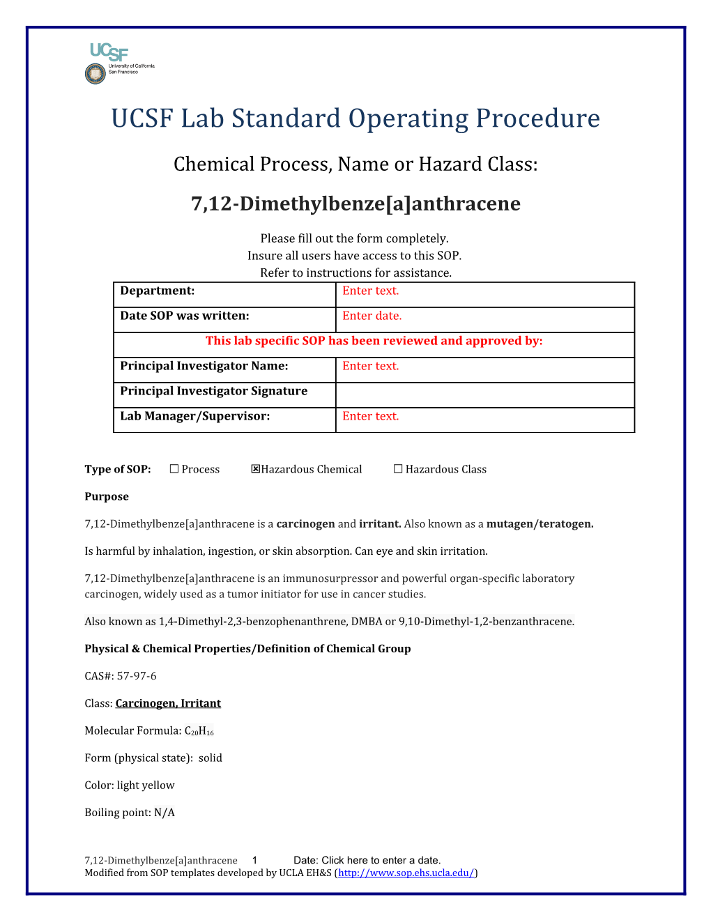 UCSF Lab Standard Operating Procedure s8