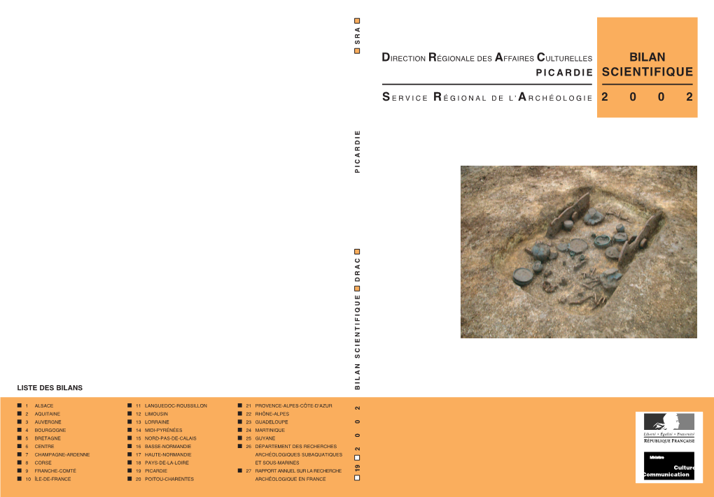 Service Régional De L' Archéologie Bilan Scientifique 2 0