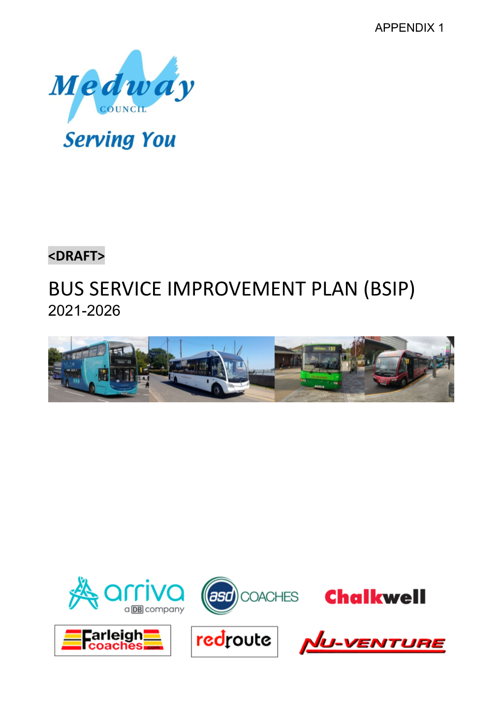 Bus Service Improvement Plan (Bsip) 2021-2026