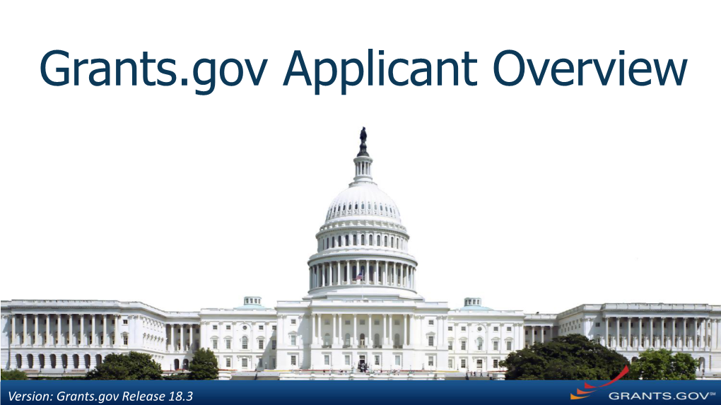 Grants.Gov Applicant Overview