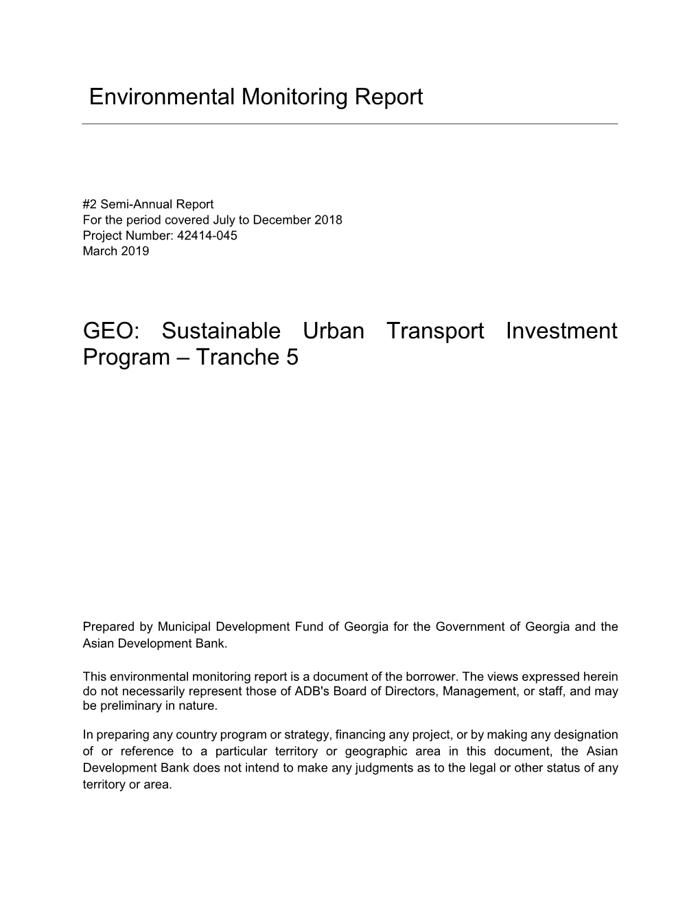 42414-045: Sustainable Urban Transport Investment Program