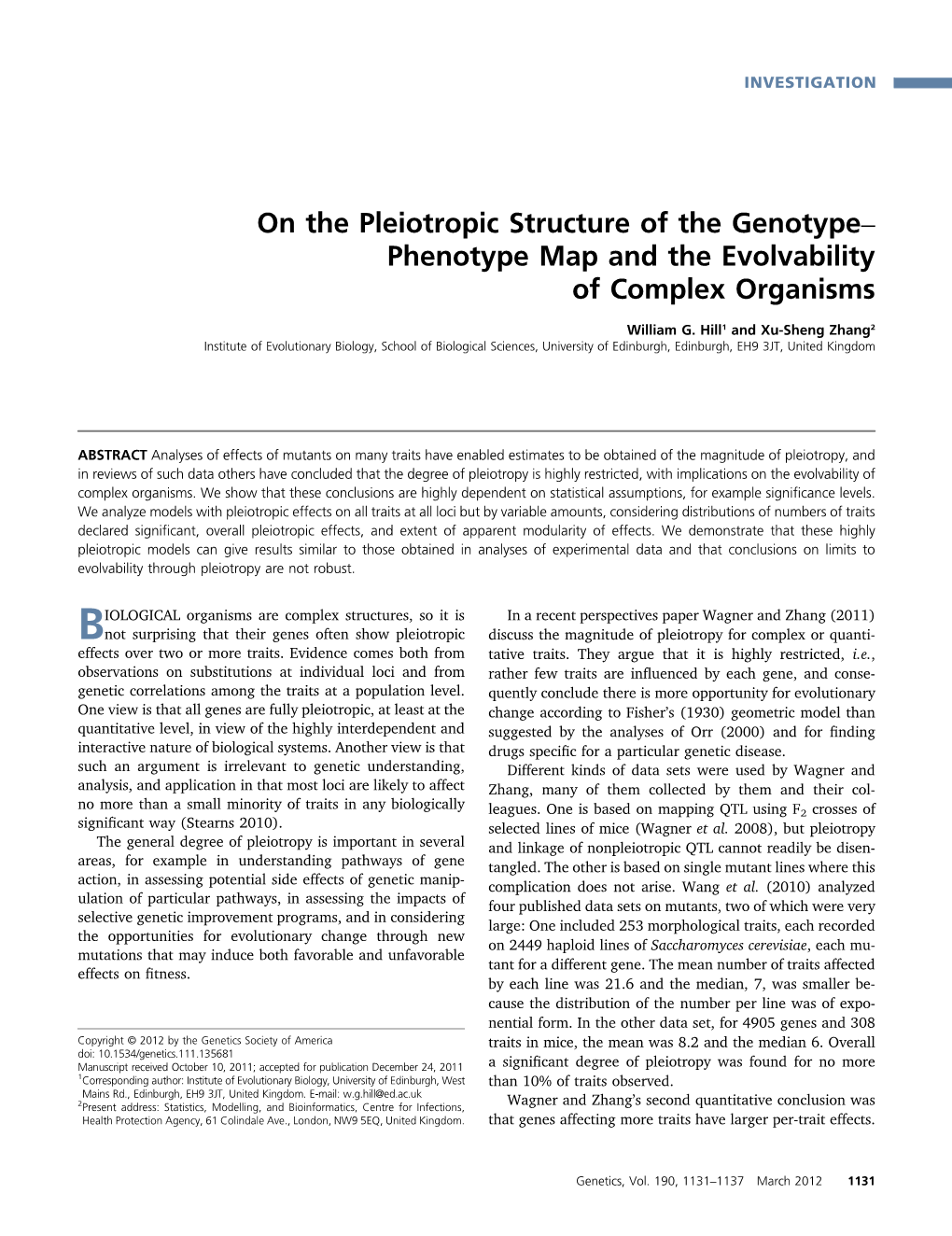 On the Pleiotropic Structure of the Genotype– Phenotype Map and the Evolvability of Complex Organisms
