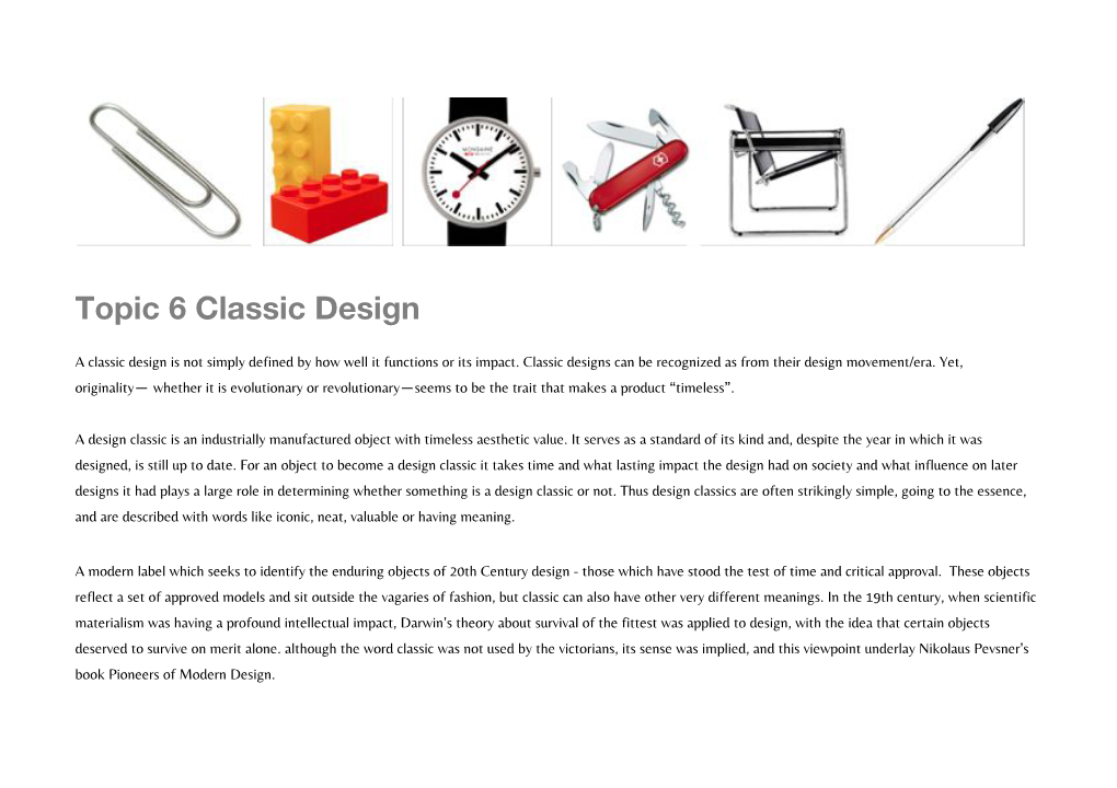 Topic 6 Classic Design