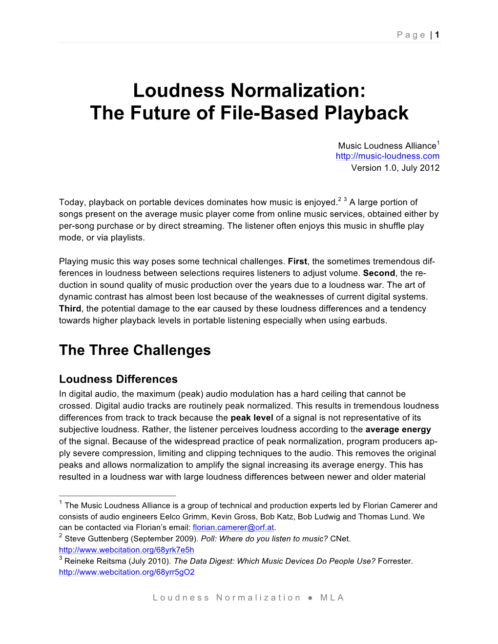 Loudness Normalization: the Future of File-Based Playback