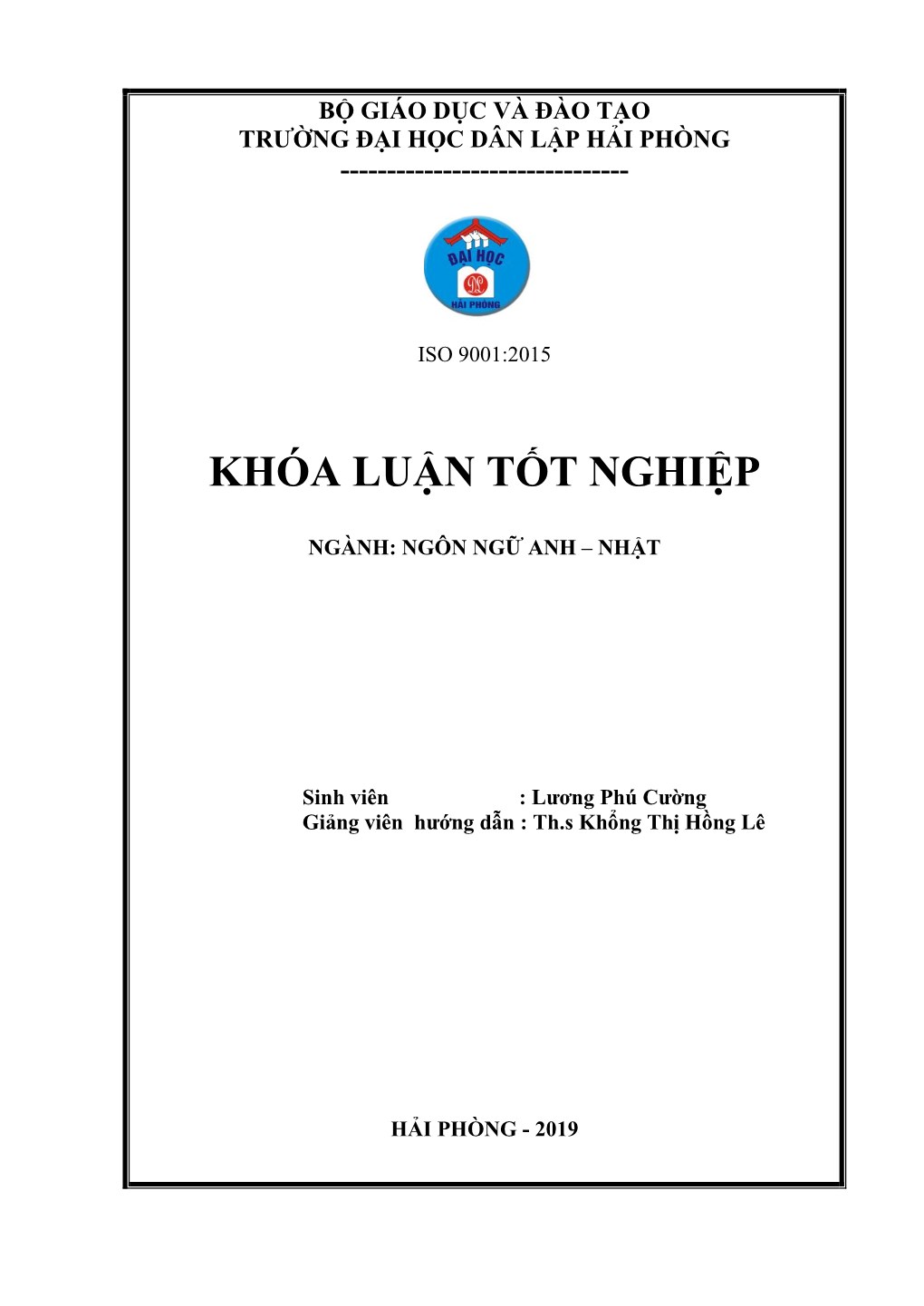 Khóa Luận Tốt Nghiệp