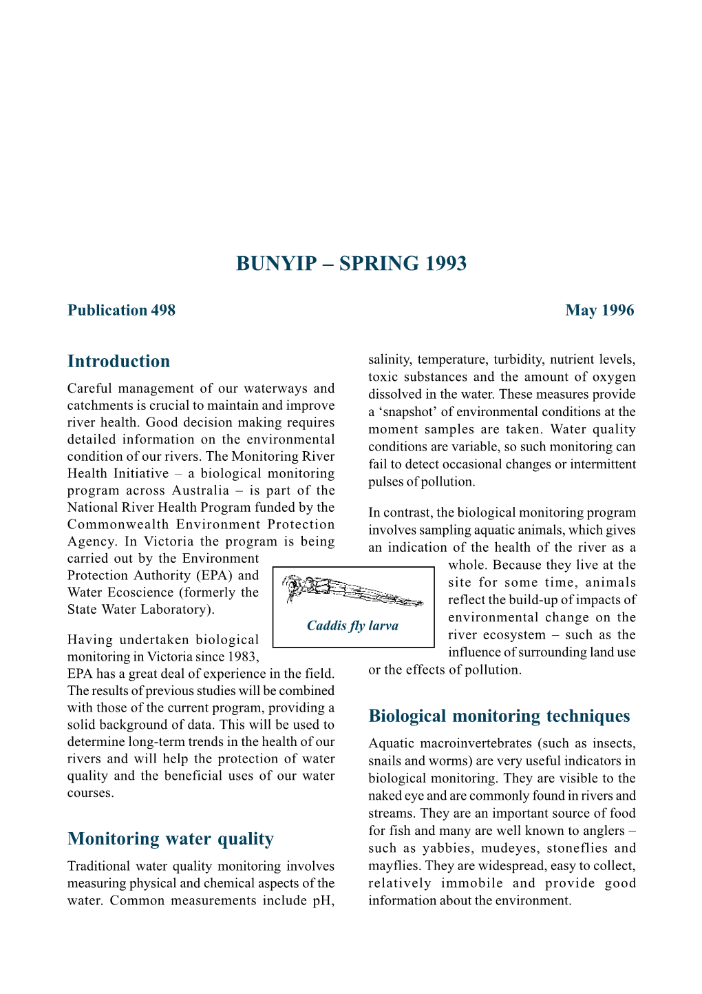 Bunyip – Spring 1993