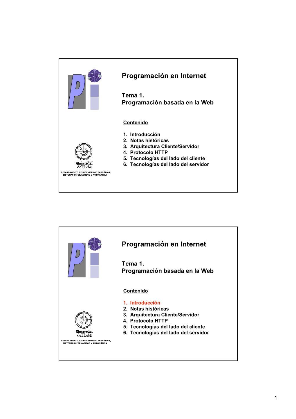 Programación En Internet Programación En Internet