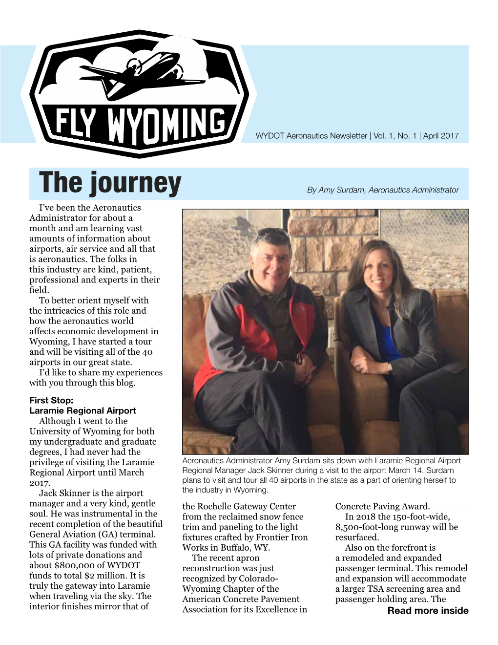 Read the April 2017 Fly Wyoming