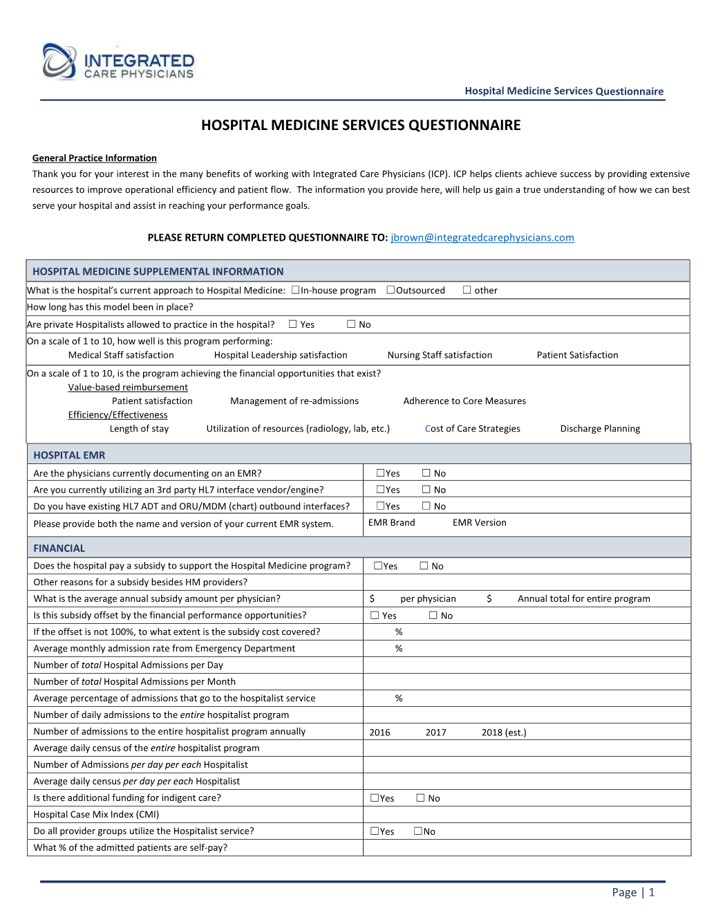 Hospital Information