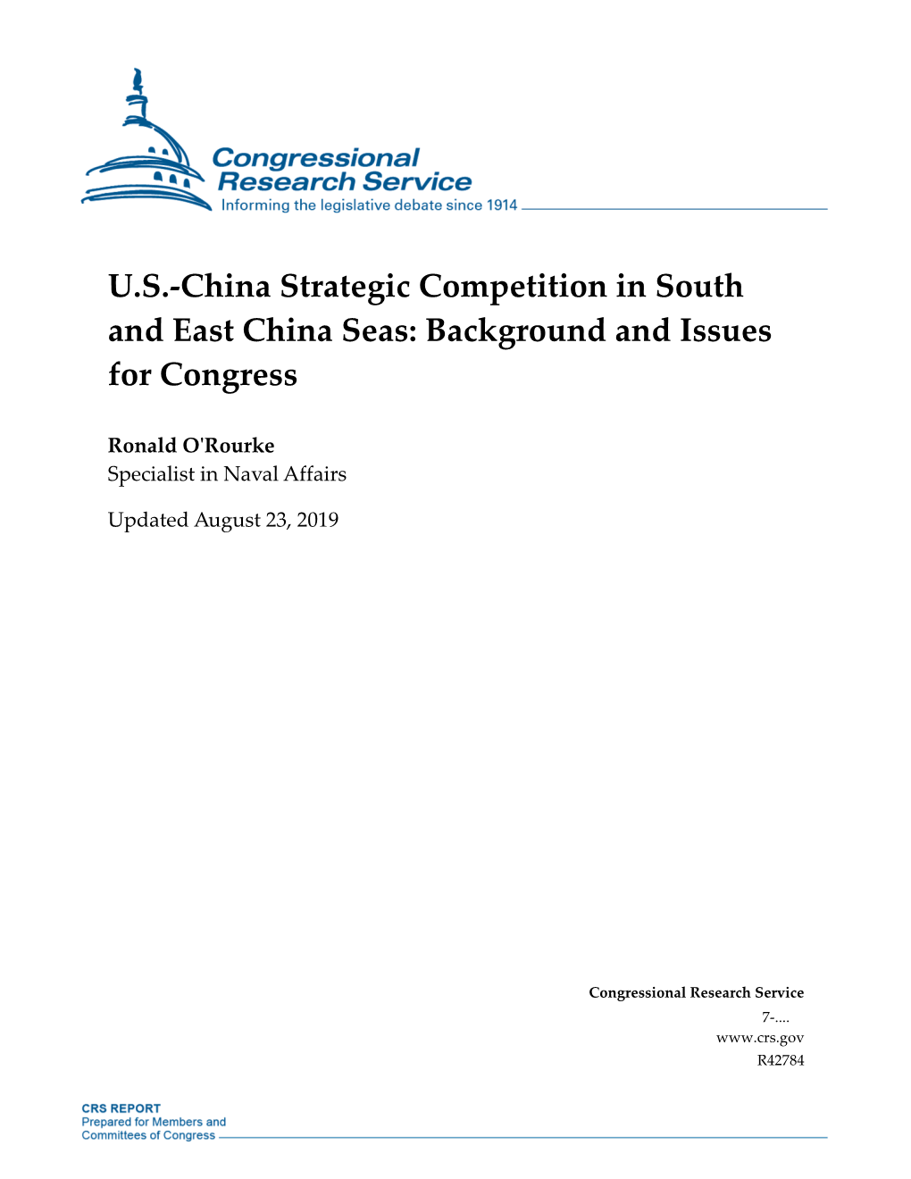 US-China Strategic Competition in South and East